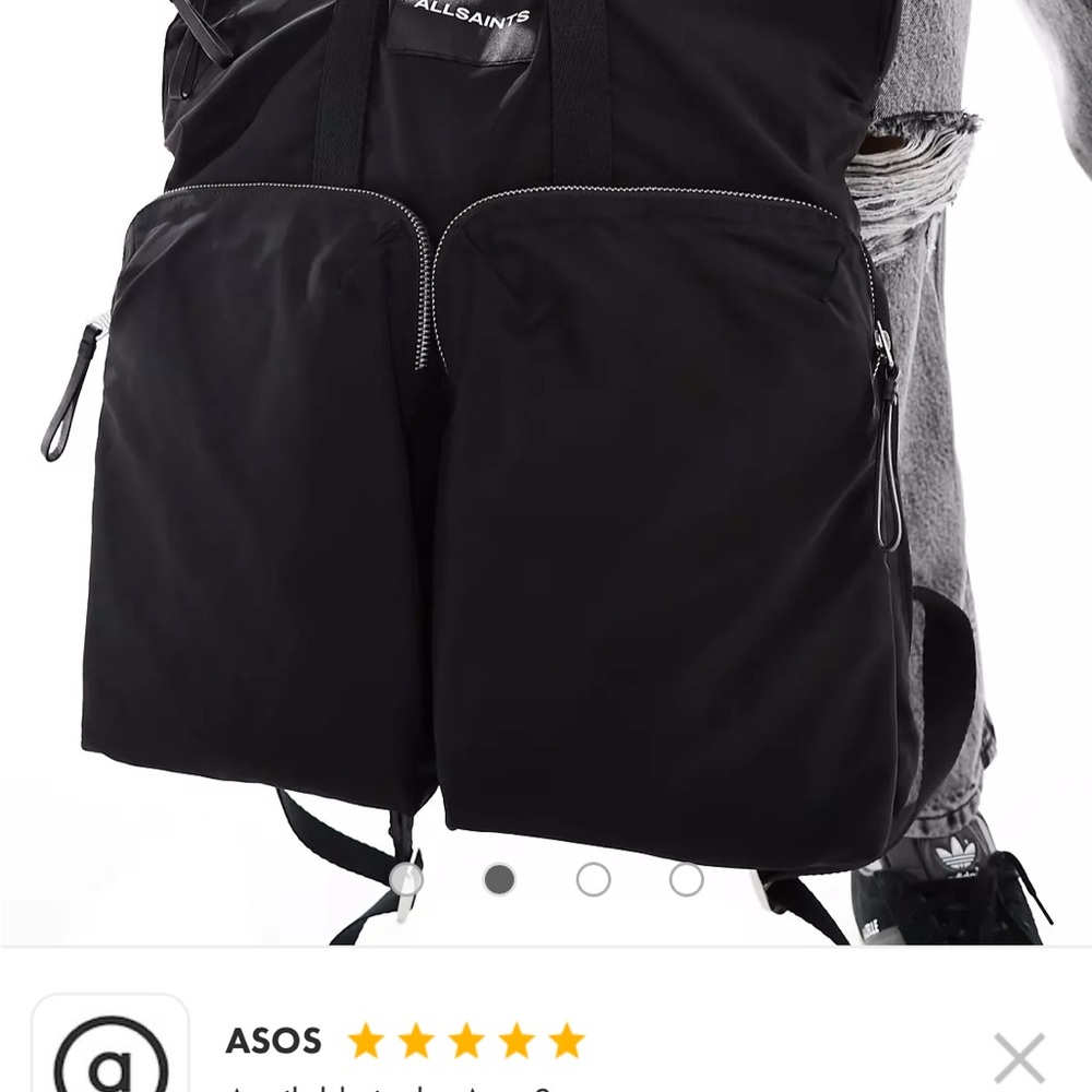 All Saints Black Travel Bag - Picture 8 of 16